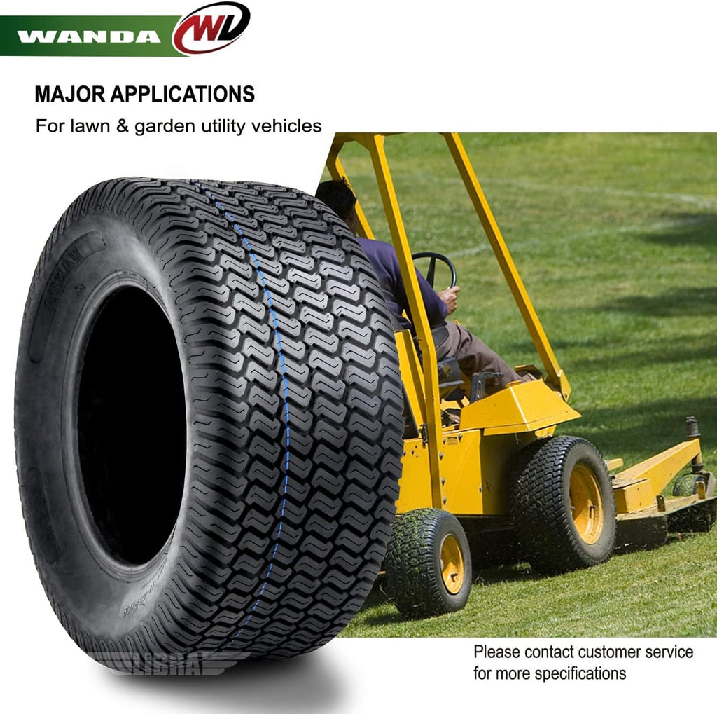 WANDA Set 4 16X7.5-8 & 23X10.5-12 Lawn Mower Tractor Cart Turf Tires 4 Ply-13020/13049