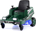 Costzon Ride on Lawn Mower for Kids, 12V Toddler Electric Car with 360° Twist and Turn, Dual Control Sticks, LED Lights, Outdoor Ride on Toy Gift for Boys & Girls Aged 3-8 (Dark Green)