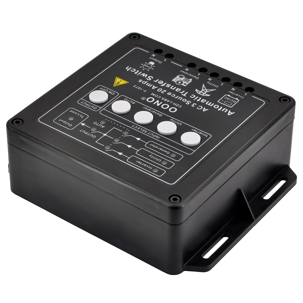 Manual and Automatic Transfer Switch, 3 Input 1 Output, AC230V 20Amp, ATS Auto Transfer Switch. OONO F-1073 (AC230V)