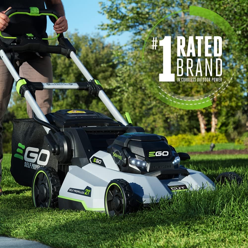EGO POWER+ Cordless Electric Lawn Mower, Self-Propelled, Includes 56V 7.5Ah Battery and Rapid Charger (LM2135SP) Plus Extra 5.0Ah Battery (BA2800T)