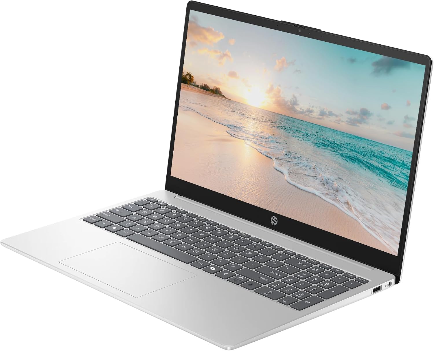HP 15.6' LED Laptop Computer, 32GB RAM 640GB Storage (128GB UFS+512GB Docking Set), Quad-Cores Intel Pentium, Windows 11 S with 1-Year Microsoft Office 365 Included, PLUSERA Earphones, Silver