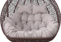 2 Person Egg Chair Cushion Replacement, Double Hanging Rattan Chair Cushion, Hanging Rocking Chair with 2 Adjustable Headrests, Hanging Mattress for Patio Garden Furniture(B)