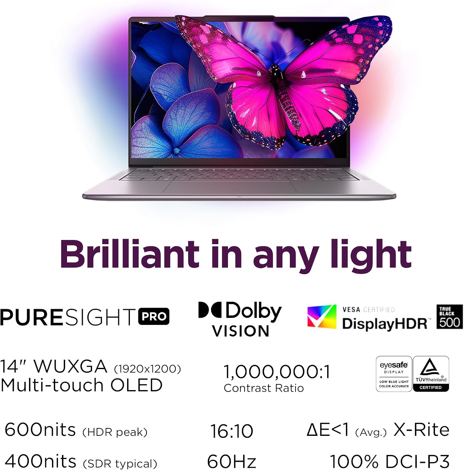 Lenovo Slim 7i Aura Edition - 2025 - Copilot+ PC - Core Ultra 7 Processor 256V - 14' WUXGA OLED Display - 16 GB Memory - 1 TB Storage - Luna Grey