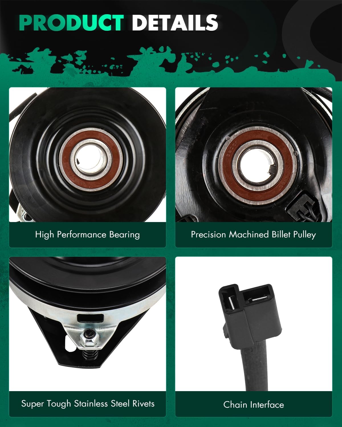SCITOO Electric Lawnmower, PTO Clutch Fit for Gravely: 00092453, 044631, 04915400, 052632, 09010400 / for Warner: 5215-61 / for Xtreme: X0186