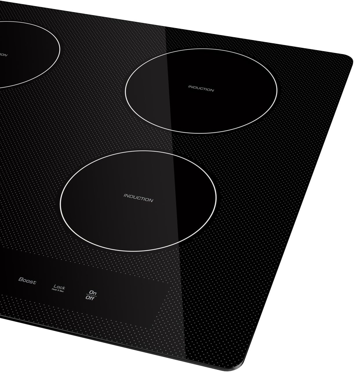 Empava 24' Electric Stove Induction Cooktop with 4 Power Boost Burners Smooth Surface Vitro Ceramic Glass in Black, 24 Inch