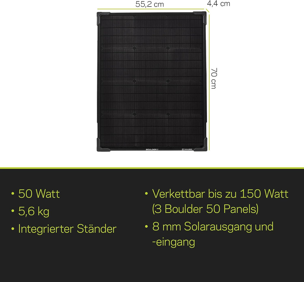 Goal Zero Boulder 50 Watt Monocrystalline Solar Panel