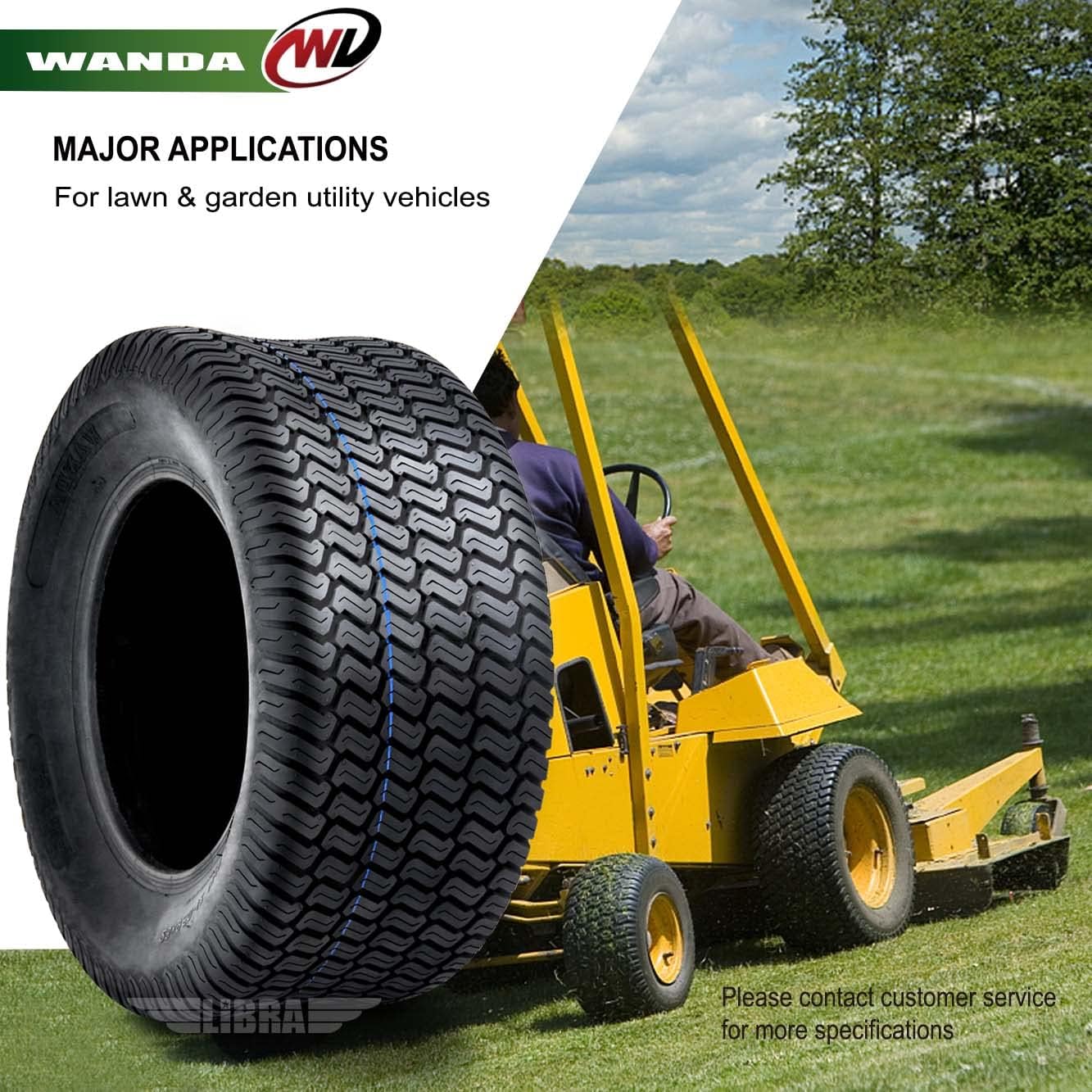 WANDA 23X8.5-12 Lawn Mower Tractor Cart Turf Tires 4 Ply 23x8.5x12 -Set 2-13046