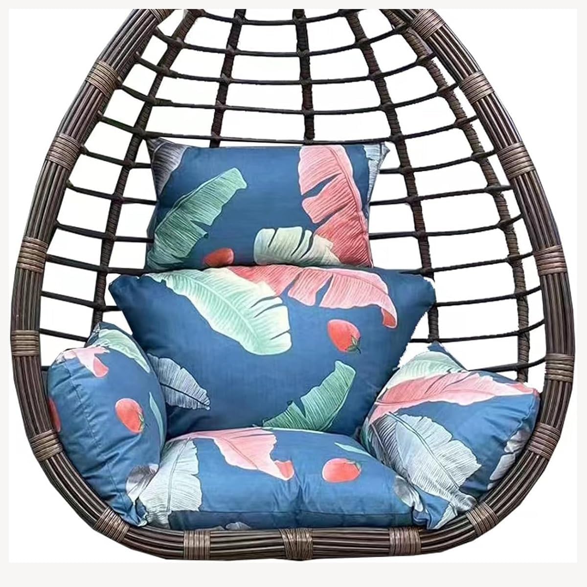 Rocking Chair Cushion - Thick Hanging Hammock Chair Cushions with Headrest - Washable Indoor Cushion for Rattan Swing Chairs(Cushion only)