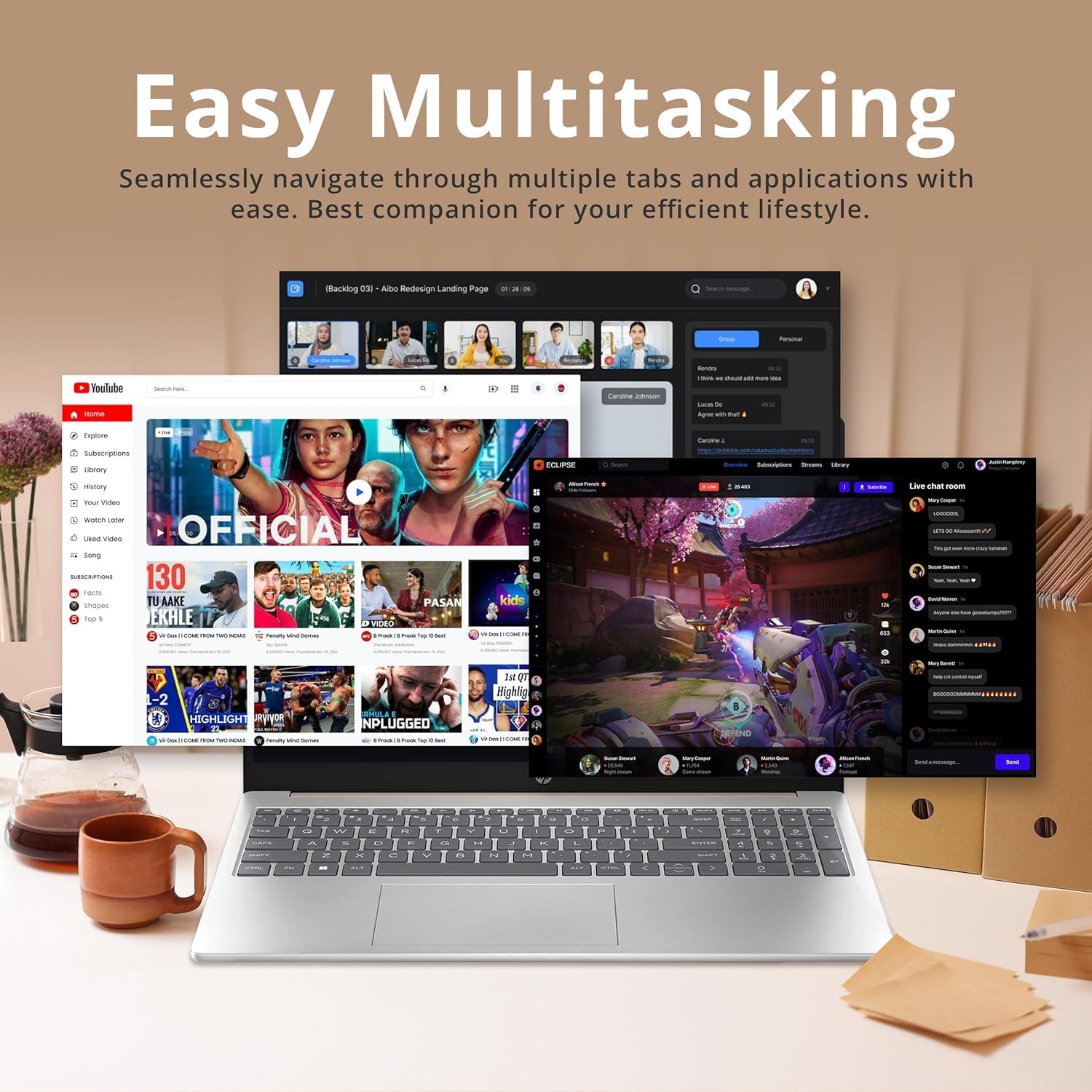 HP 17inch Laptop - Intel i3-N305 Beat i7-1165G7-16GB RAM -1TB SSD -Windows 11 - HD+ IPS Display - Computadoras Portatil Laptop - Microsoft Copilot - 10Hours Battery Life - School Student