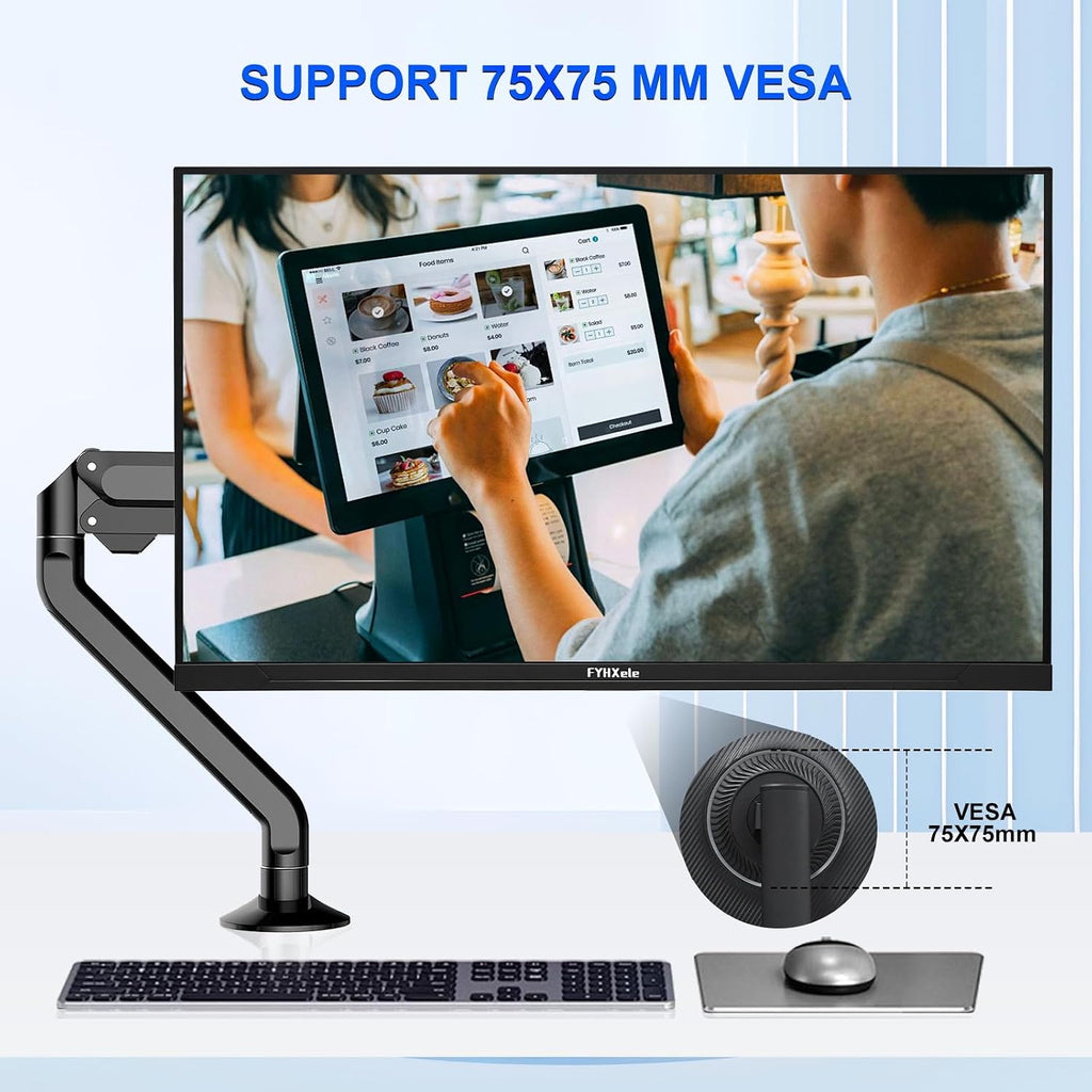 FYHXele 32 Inch Large Touchscreen Monitor QHD 1440P 100Hz,USB-C, HDMI, Displayport,Height/Swivel/Tilt/Rotating Adjustable Stand, IPS Multi-Touch PC Monitor for mall, Office, Gaming