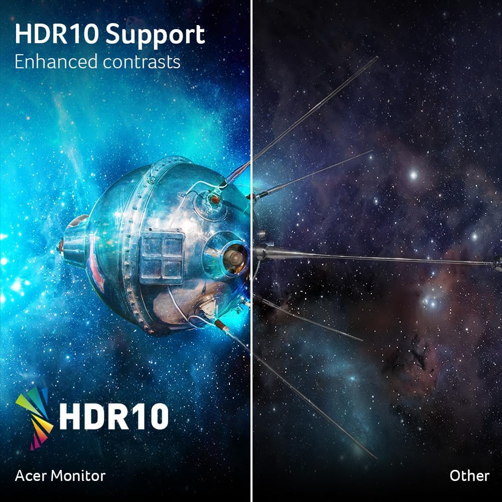acer 27' UHD 3840 x 2160 Ultra-Thin IPS Home Office Monitor | Adaptive-Sync (FreeSync Compatible) | 2 Speakers, 1W Per Speaker | ZeroFrame Design | 1 x Display Port 1.2, 1 x HDMI 2.0 | SB272K bmiipx