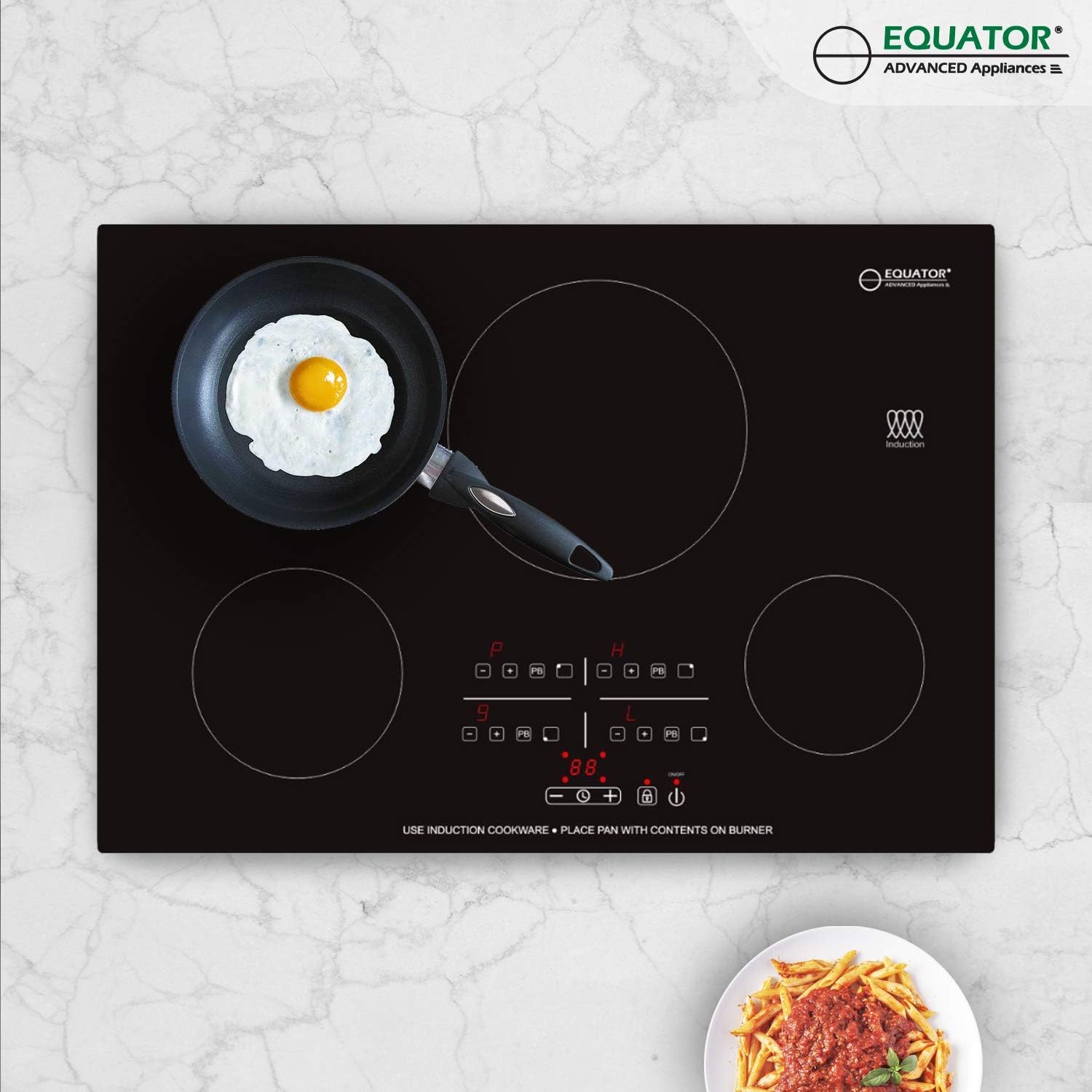 Equator 220V - 30' Built-in Induction Cooktop 4 Burner (Renewed)