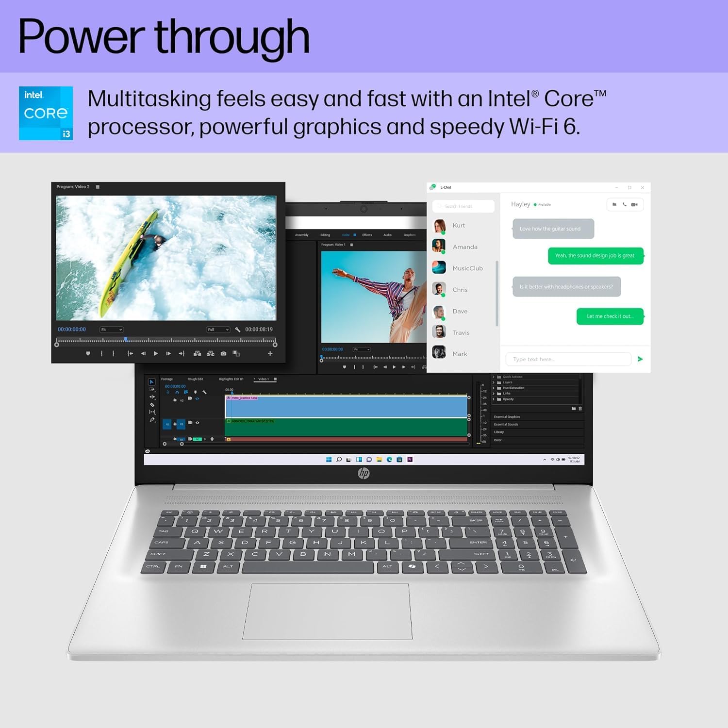 HP 17 Business Laptop, 17.3' HD+ Computer, Lifetime MS Office 2024, Copilot AI, 8-Core Intel i3 CPU, 16GB RAM, 1TB Storage (500GB SSD + 500GB Ext), Wi-Fi 6, HubxcelAccessory, Long Battery, Win 11 Pro