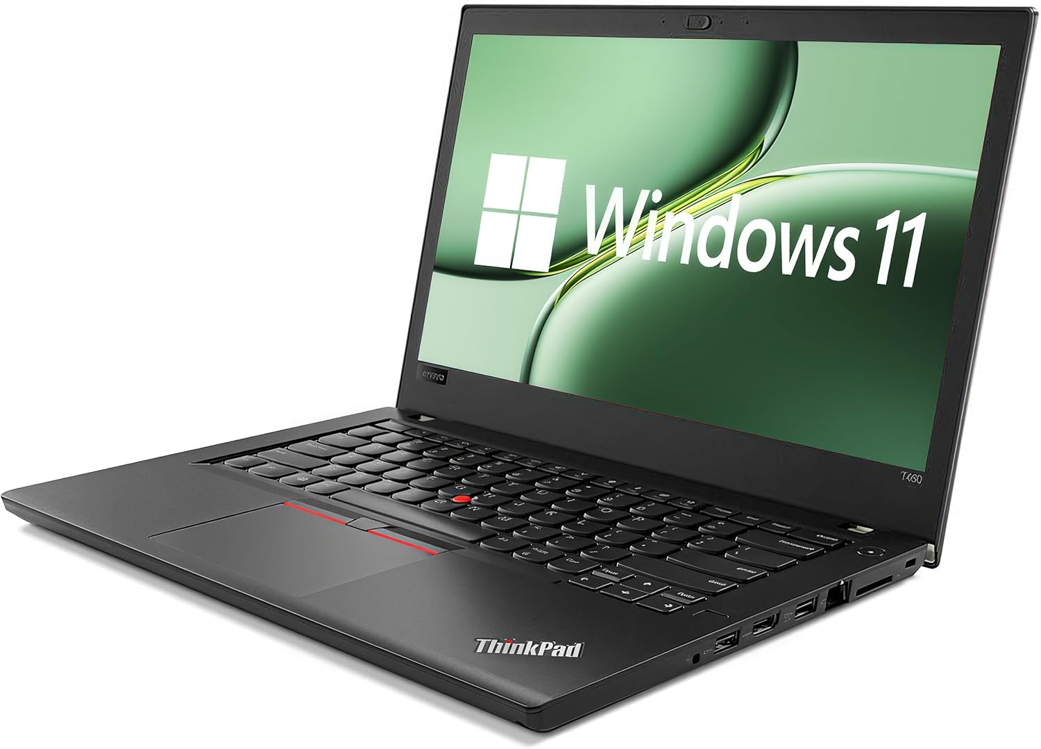 Lenovo ThinkPad T480 Windows 11 Pro Laptop Computer, 14' Business Laptop, Intel Core i5-8350, 16GB RAM, 256GB SSD, Type-C, HDMI, Webcam(Renewed)
