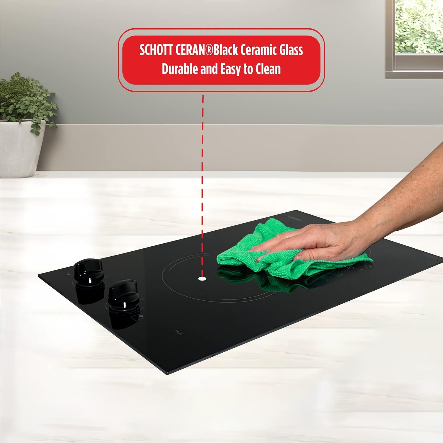 Summit 12' 2 Burner Electric Cooktop 115 Volt Radiant Cooktop, ADA Compliant, Black- CR2110B