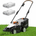 Litheli 40V (2 x 20V) 16' Electric Lawn Mower Cordless, Walk Behind Lawn Mower with 6-Height Adjust, Portable & Lightweight Push Battery Powered Lawn Mower (2 * 4.0AH Batteries Included)
