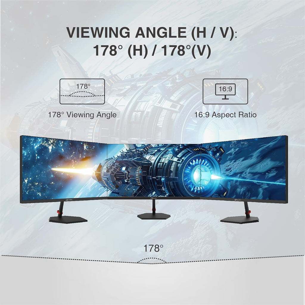 ArcticPro 27inch Gaming Monitor QHD 2560*1440p, 210Hz, 2K, IPS Panel, 1ms Response Time, Adaptive sync, PC Computer Monitor, 3-Sided Frameless, Ultra Slim, 130% sRGB, Bluelight Filter, HDMI *2, DP*2