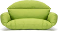 LeisureMod 2 Person Hanging Swing Chair Cushion - Light Green, Breathable Cotton, Weather-Resistant, Machine Washable, Zipper Cover