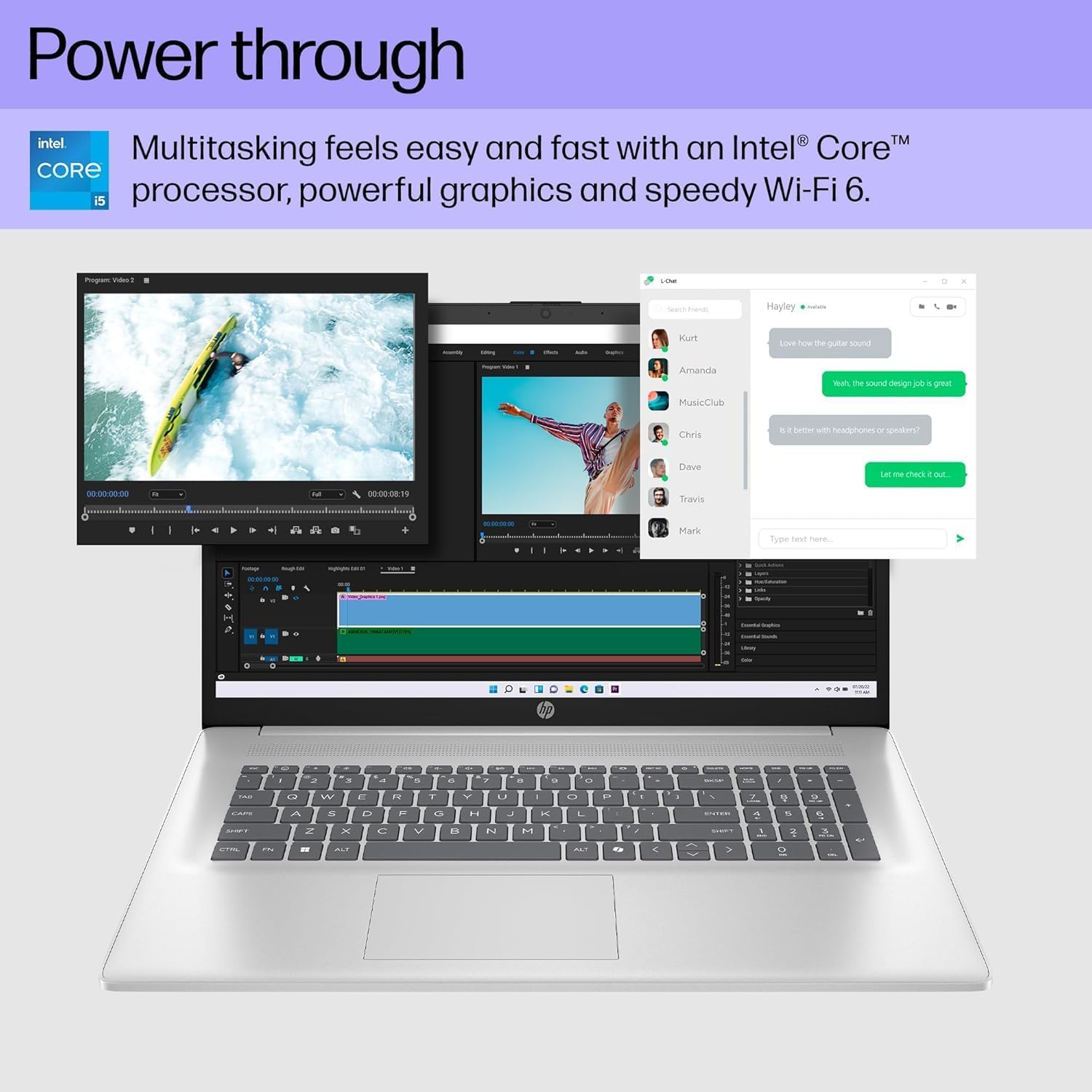 HP 17.3' FHD Laptop Computer, Intel Core i5-1334U, 32GB RAM, 1TB PCI-E SSD, Windows 11 Pro, Free Lifetime MS Office • Copilot AI, Intel Iris Xe Graphics, 8-in-1 HUB, Natural Silver