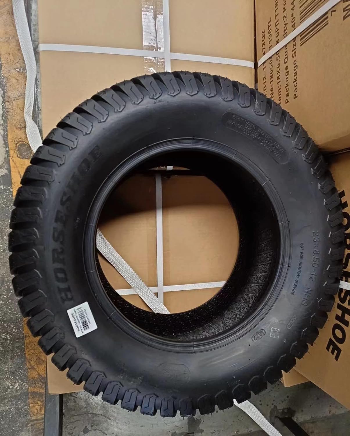 HORSESHOE 2 NEW 23x8.50-12 6Ply | Turf Trac Pattern | Garden Tractor Ridding Lawn Mower Tubeless Tires | 23x8.5-12 T198 2385012