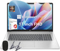 HP 17 Laptop, 17.3' FHD Display, 16GB RAM, 512GB SSD, AMD Ryzen 5 Processor(Beats i7-1165G7, Up to 4.3GHz), Webcam, Numeric Keypad, Long Battery Life, Windows 11 Home, Alpacatec Accessories, Silver