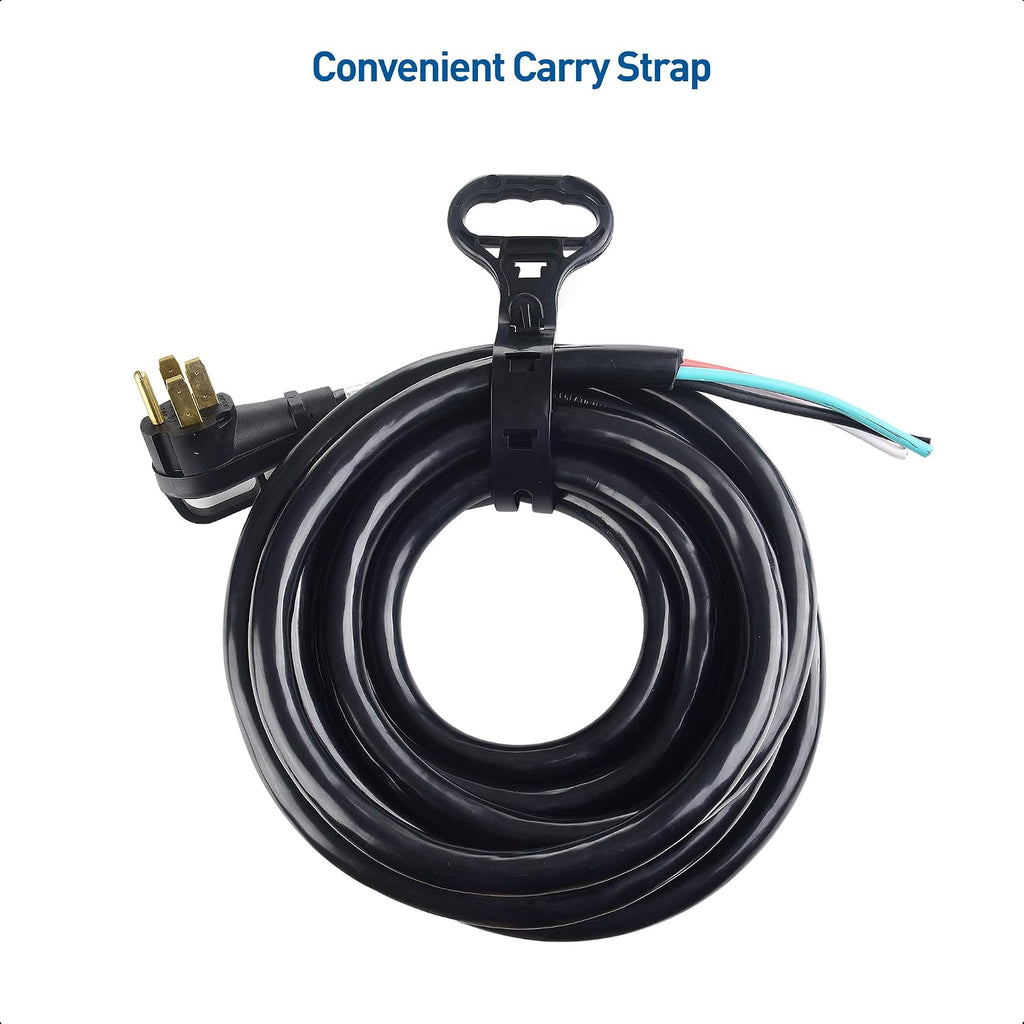 Cable Matters 4 Prong Replacement 50 AMP RV Power Cord - 25ft, 6/8 AWG, Generator Extension Cord, Compatible with Tesla Plug/EV Plug / J1772 Connector (NEMA 14-50P to 4 Wire)