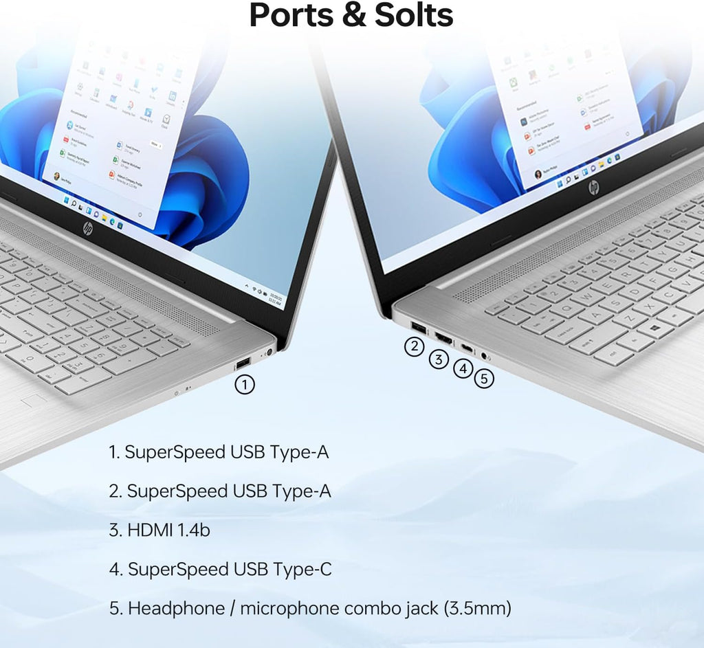 HP Essential 2026 Business Laptop, 17.3' Touchscreen, Intel Core i5-1334U Processor, 32GB RAM, 2TB SSD, Wi-Fi 6, W11 Pro, Webcam, Next gen AI, Backlit KB, Bundle with PCO Laptop Cooler