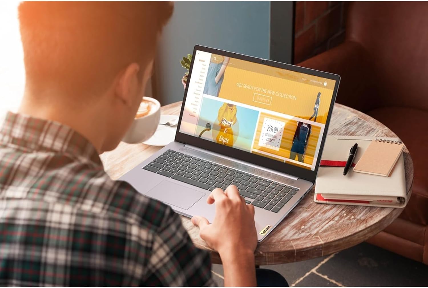 Lenovo IdeaPad 3i Chromebook, 15.6' FHD 1920 x 1080 Display, Intel Celeron N4500 1.1GHz, Intel UHD Graphics, 4GB RAM, 64GB SSD eMMC, Webcam, Bluetooth, Chrome OS, EAT 64GB USB Flash Drive, Arctic Grey