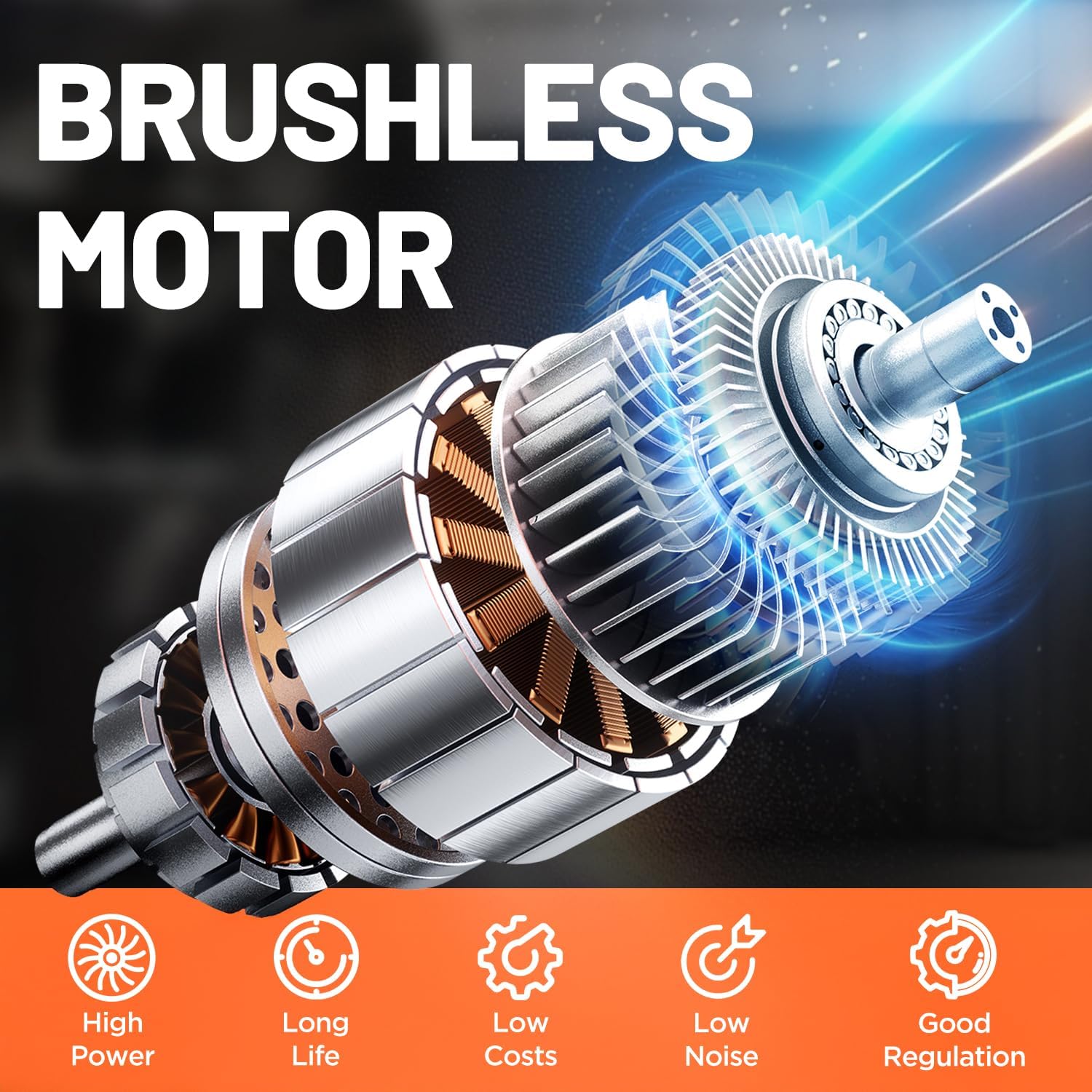 Litheli Electric Lawn Mower Cordless,Grass Cutter Machine for 1600 Sq.Ft.Lawnmower with Brushless Motor,13.5In Cutting Width,8 Gallon Capacity,Cutting Height from 1 to 2.5 in, with 1 4.0 Ah Battery