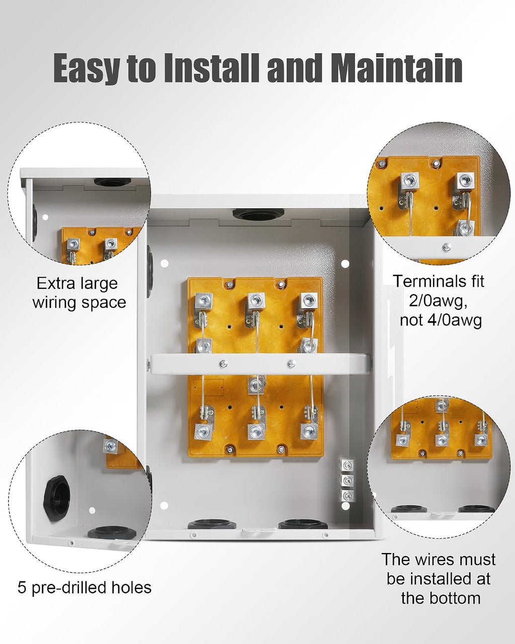 200 Amp Transfer Switch, 3P 120/240V, 48000W General-Duty Double-Throw Safety Switch, Meeting NEMA 3R Standards for Outdoor and Indoor