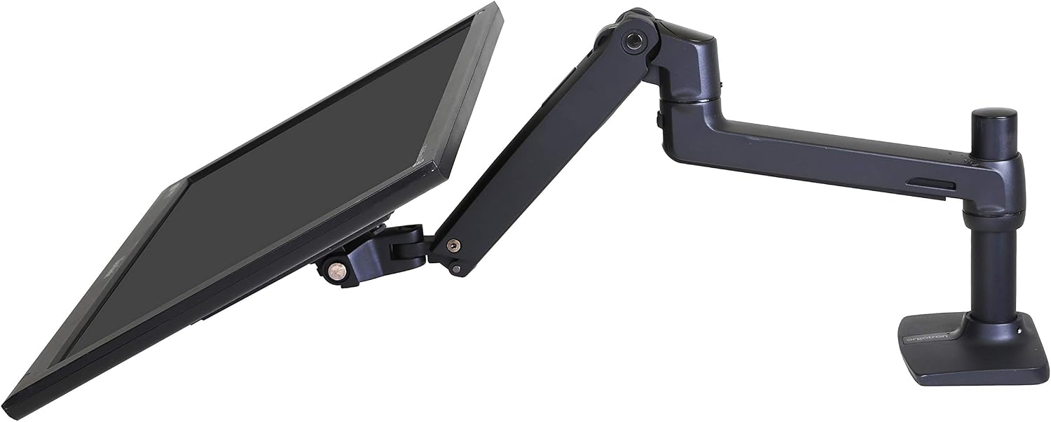 Ergotron – LX Monitor Arm, Single Monitor Desk Mount – fits Flat Curved Ultrawide Computer Monitors up to 34 Inches, 7 to 25 lbs, VESA 75x75mm or 100x100mm – Matte Black