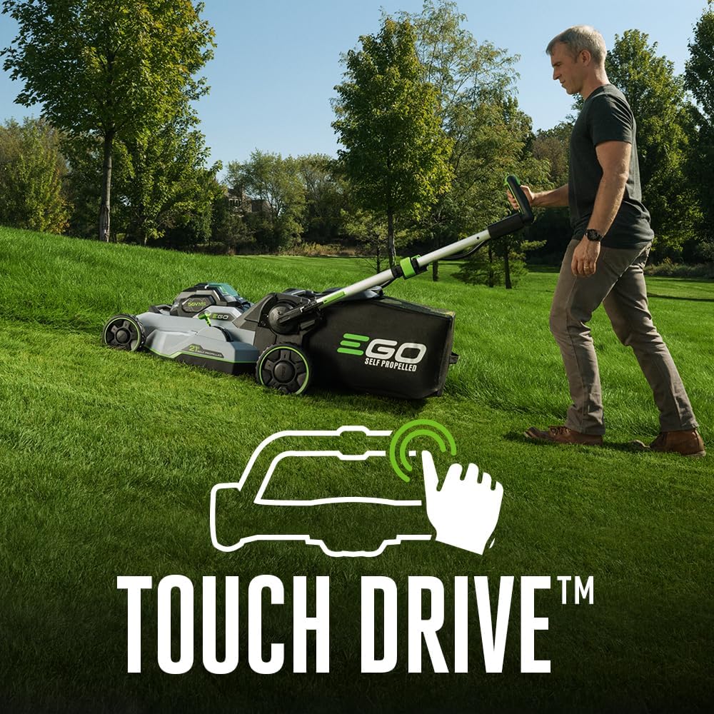 EGO Power+ Electric Lawn Mower, Self-Propelled Cordless with Select Cut, Includes (2) 56V 10.0Ah Batteries and 700W Turbo Charger - LM2156SP-2