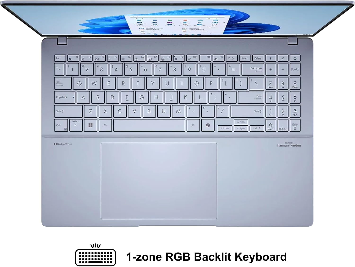 ASUS Vivobook S16 AI PC Laptop 16' 2.8k OLED 120Hz (600nits HDR, 100% DCI-P3) Intel 16-core Ultra 9 285H 32GB DDR5 4TB SSD Backlit for Creator Business Professional Work Win11 ICP Hub