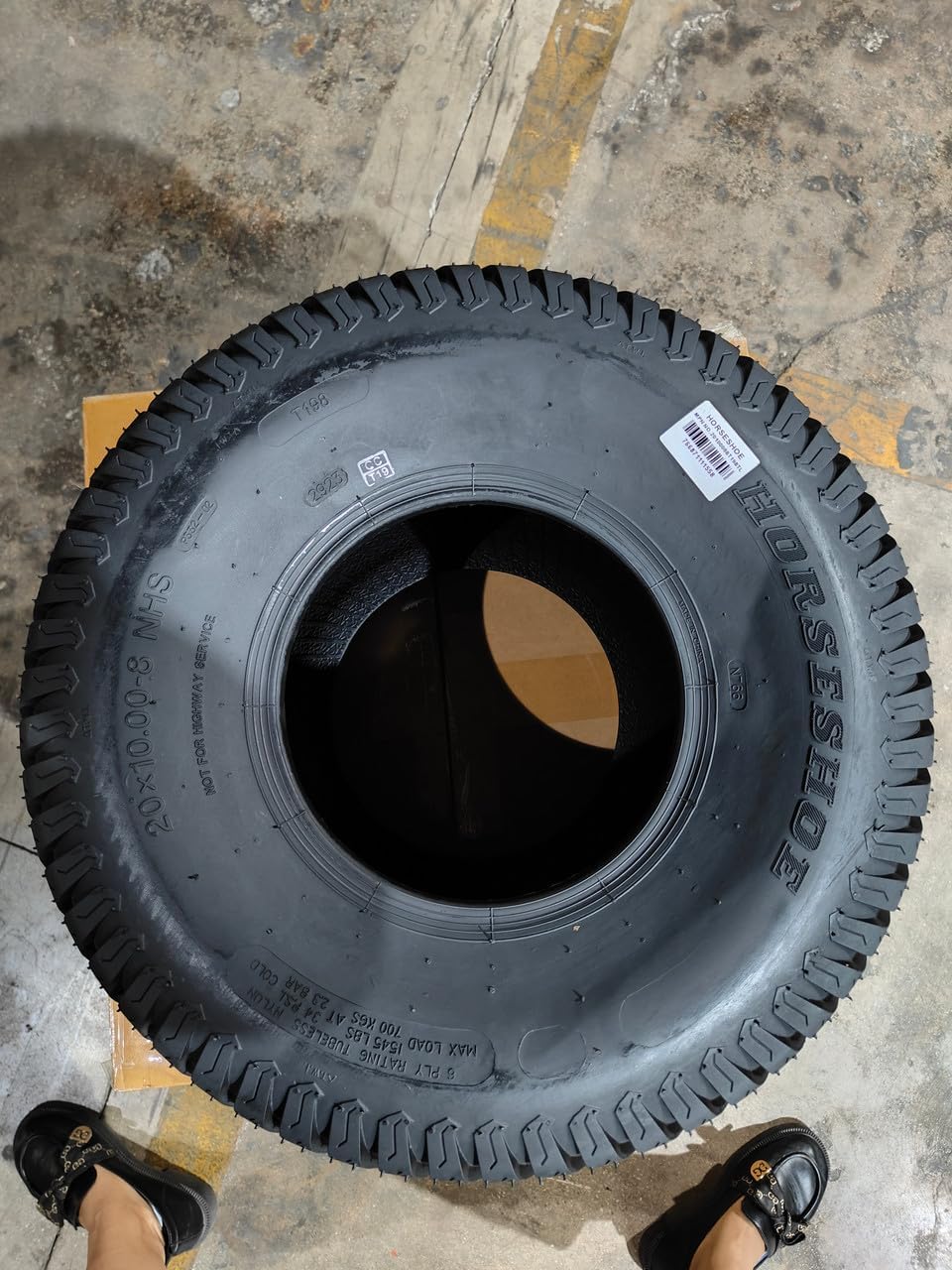 2 NEW HORSESHOE 20x10.00-8 6Ply Turf Trac Pattern for Ridding Lawn Mower Garden Tractor Tires Tubeless 20x10-8 20x10x8 20x10.00x8 T198 2010008