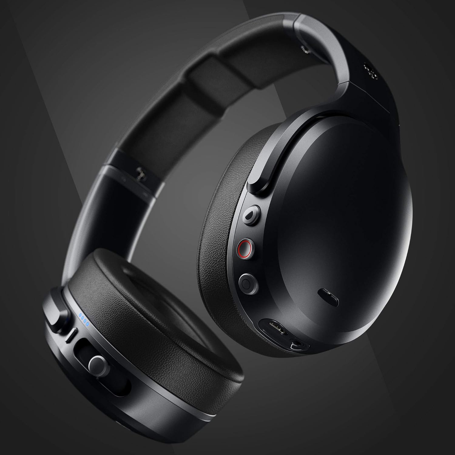 Skullcandy Crusher ANC Over-Ear Noise Canceling Wireless Headphones with Sensory Bass, 24 Hr Battery, Microphone, Works with Bluetooth Devices - Black