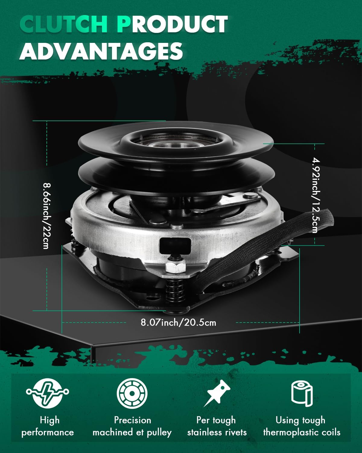 SCITOO New Electric Lawnmower, PTO Clutch Fit for Warner, for Cub Cadet, for MTD, for Troy-Bilt, for Xtreme, for Craftsman, for White 717-1709