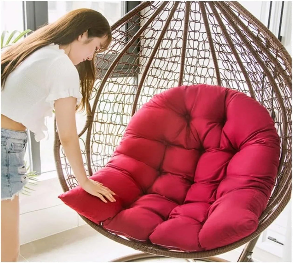 Egg Chair Cushion Hanging Basket Cushion,Swing Seat, Indoor and Outdoor Rocking Chair Pad for Hanging Chairs(Light Grey)