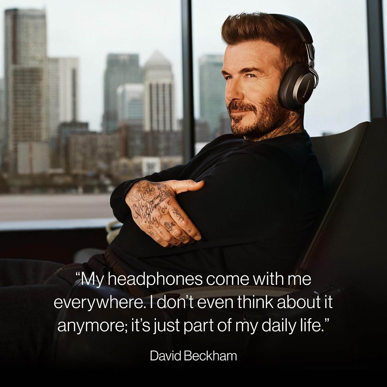 Bowers & Wilkins Px8 S2 Wireless Over-Ear Headphones, Warm Stone, Bluetooth Headphones with Active Noise Cancelling, Hi-Res Audio, 30 Hours of Playtime, USB-C 15-Min Quick Charging