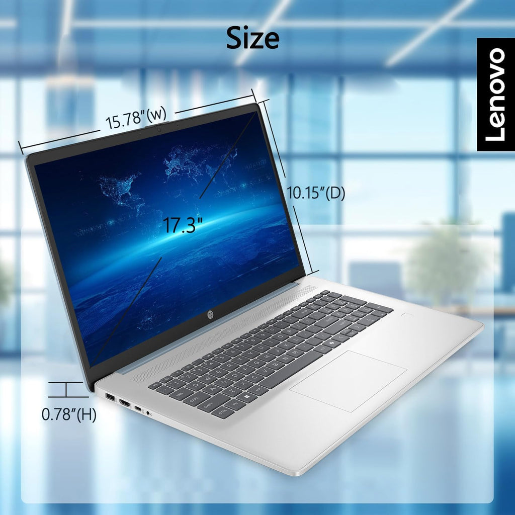 HP 17 Laptop, 17.3' HD+ Display, 11th Gen Intel Core i3-1125G4 Processor, 32GB RAM, 1TB SSD, Wi-Fi, HDMI, Webcam, Windows 11 Home, Silver