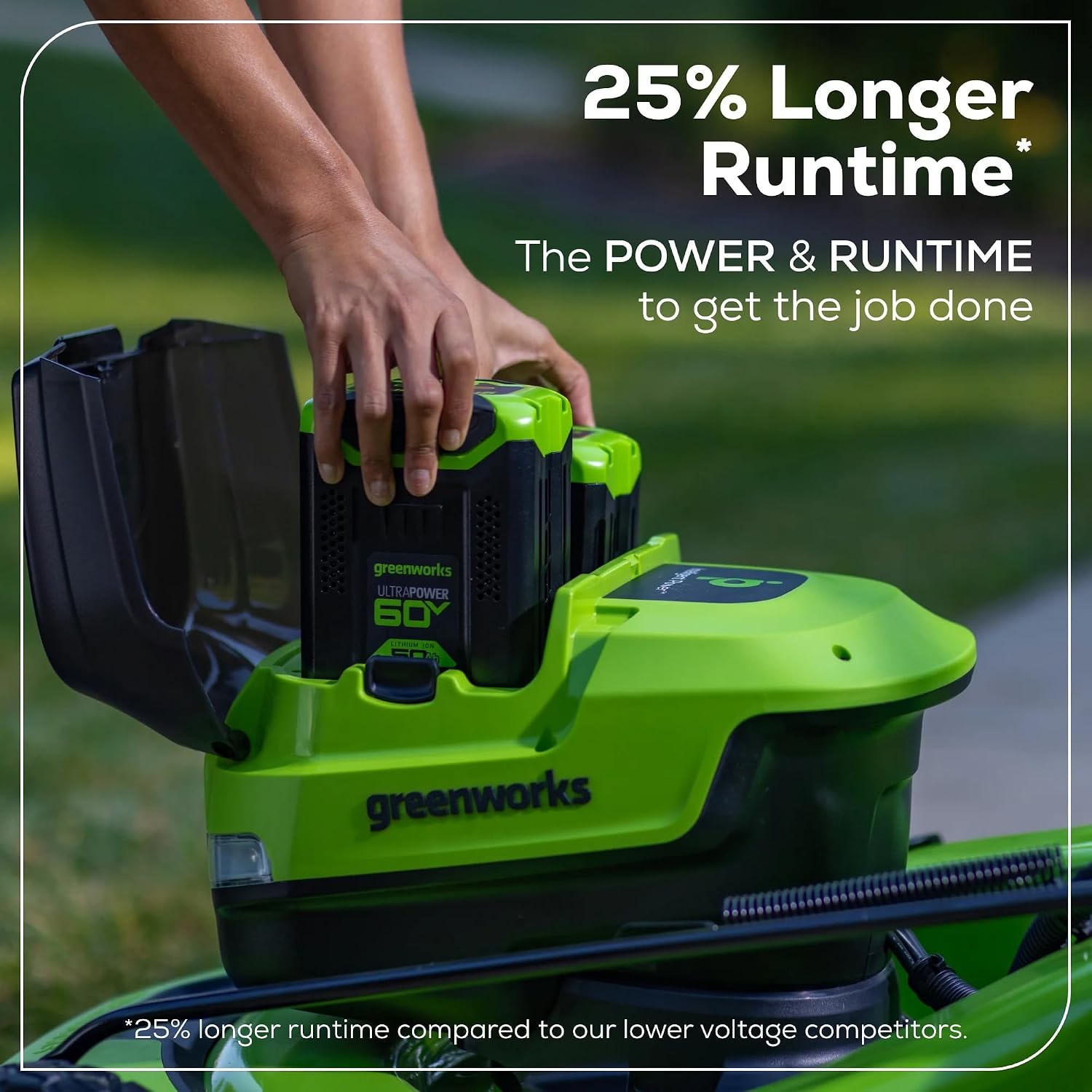 Greenworks 60V 21' Dual-Blade Self-Propelled Lawn Mower with (2) 5.0 Ah Batteries & Rapid Charger
