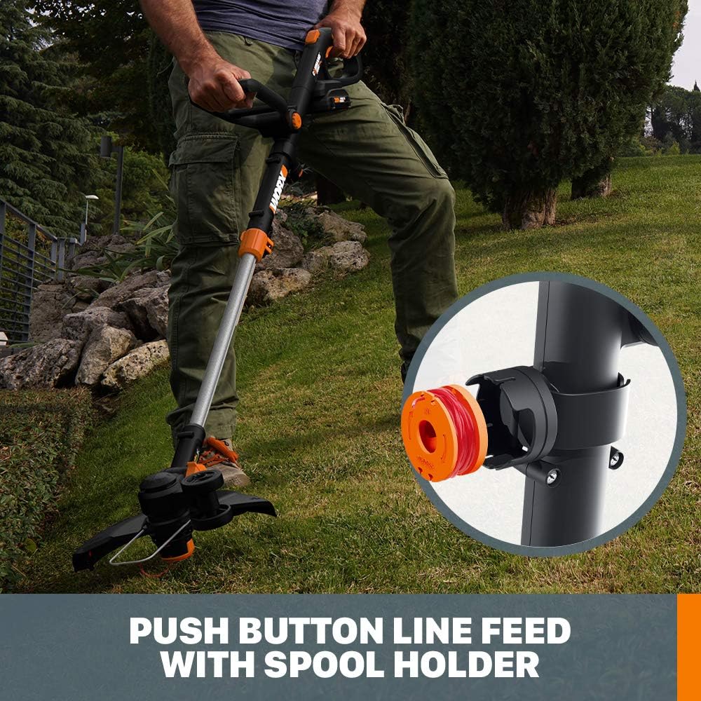 WORX 20V 12'' Cordless String Trimmer & 360 CFM Leaf Blower Combo, 2 × 4.0 Ah Batteries & Charger Included, WG930.3