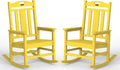 Ciokea Oversized Outdoor Rocking Chairs Set of 2, 380lbs Heavy-Duty Large Patio Rocker, High Back Cozy Porch Chairs, Weather Resistant Patio Rocking Chairs for Outside, Fire Pit, Deck, Citron Yellow