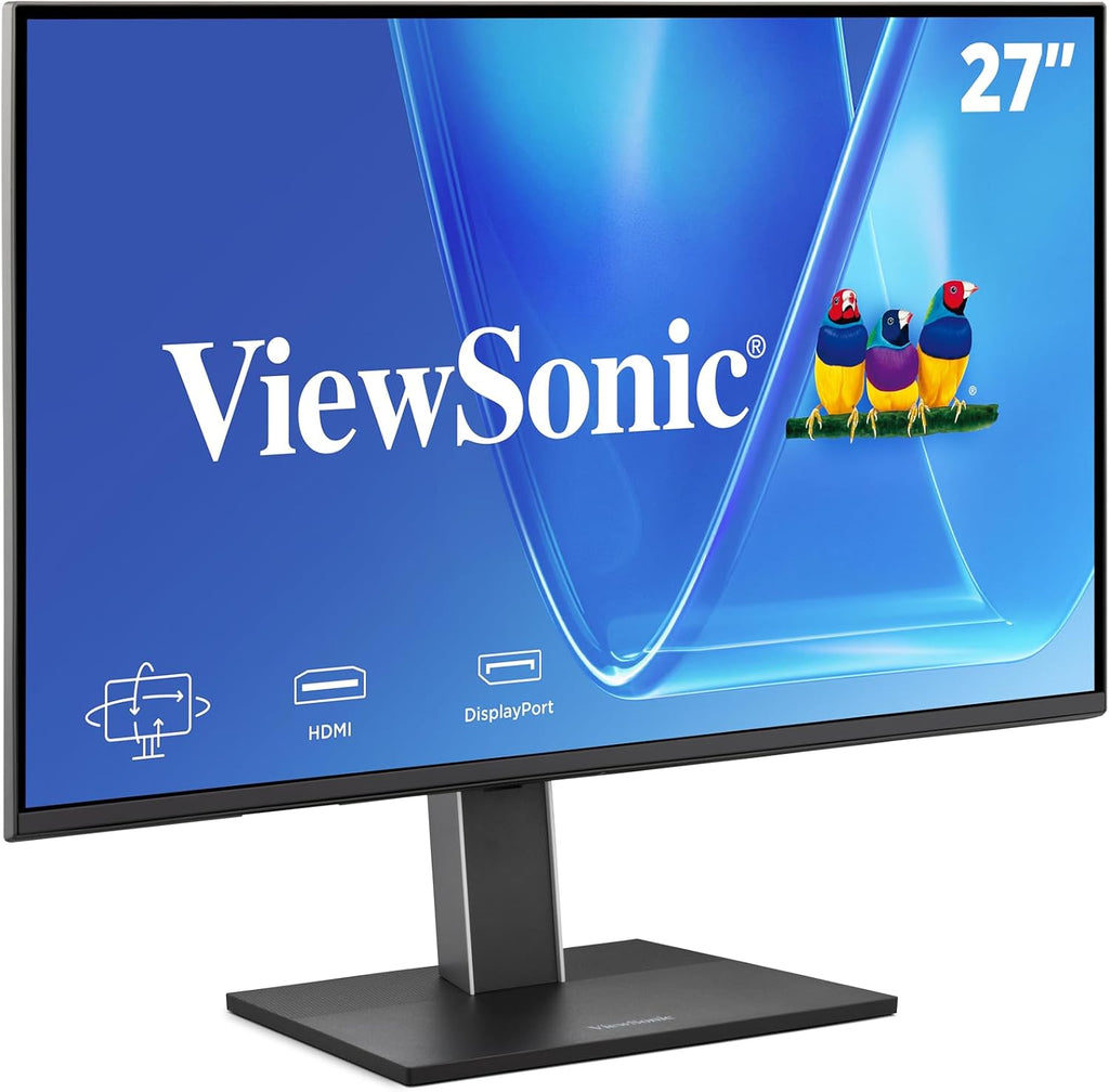 ViewSonic VG2751 27 Inch 1080p Monitor, IPS Display with 100Hz for Smooth Home and Office Productivity, Full Ergonomic Adjustability, 4-Port USB Hub, HDMI, DisplayPort, and USB-C Inputs