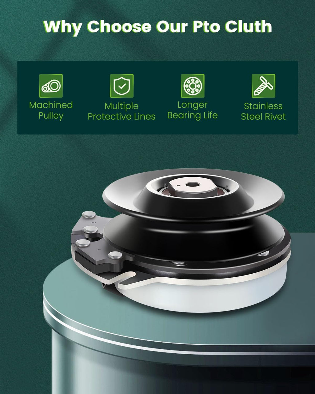 Electric PTO Clutch SCITOO 5218-211 Electric PTO Lawn Mower Clutch Compatible for Oregon: 33-154 / for Stens: 255-491 / for Warner: 5218-211, 5218-52 / for Wright Stander: 7140001