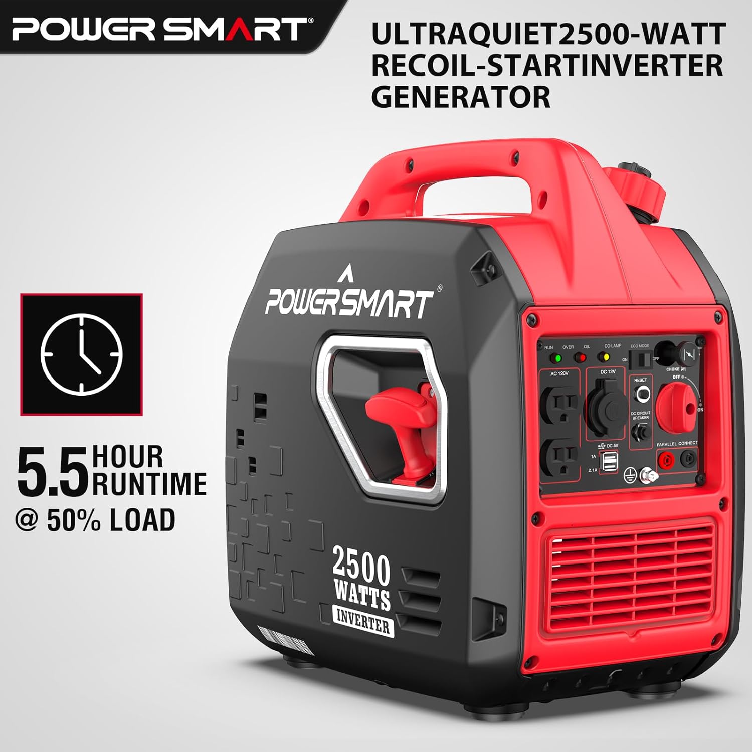 PowerSmart 2500-Watt Portable Inverter Generator with Quiet, Camping, EPA & CARB Compliant,PS5020W