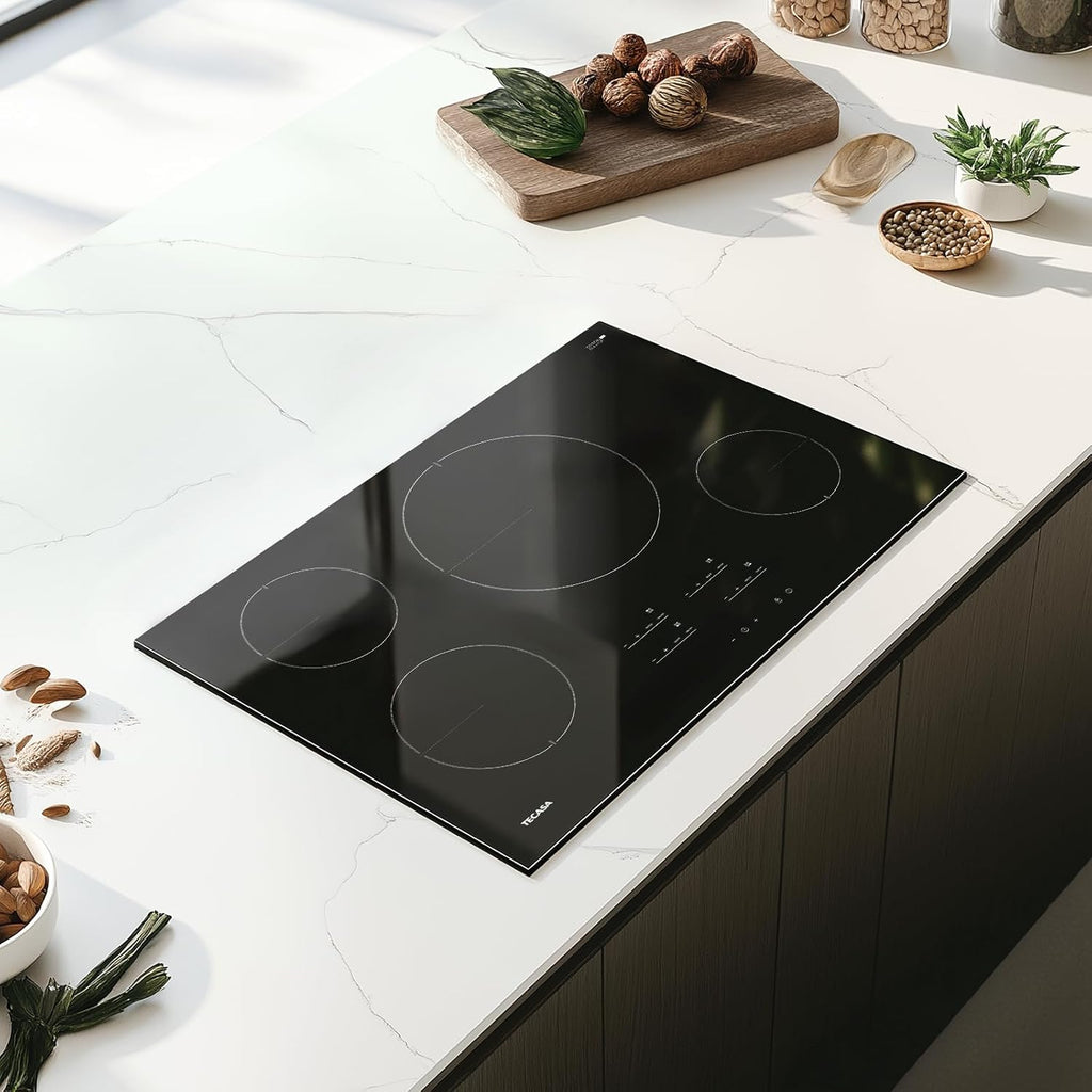 30 Inch Induction Cooktop 7400W, TECASA Built-in Induction Stovetop with 4 Boost Burner, Timer & Child Safety Lock, 9 Heating Level, Sensor Touch Control, 240V, Drop-in Electric Stove Top