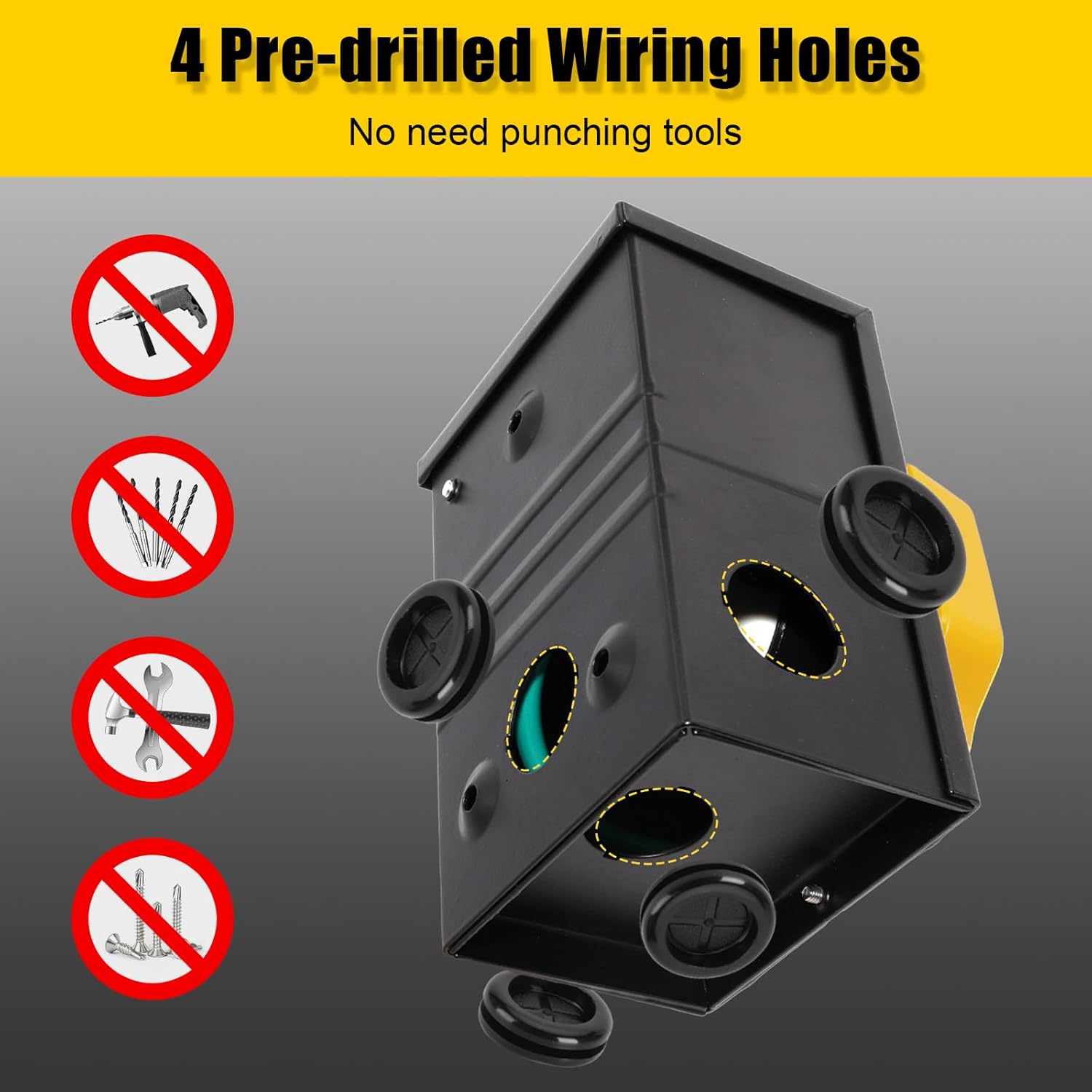 50 Amp Generator Cord with Pre-Drilled Power Inlet Box, Real Heavy Duty STW 6/3+8/1 AWG,125V/250V NEMA 14-50P to SS2-50R Generator Extension Cord with Extra Hose Storage Bag,ETL Listed (15FT)
