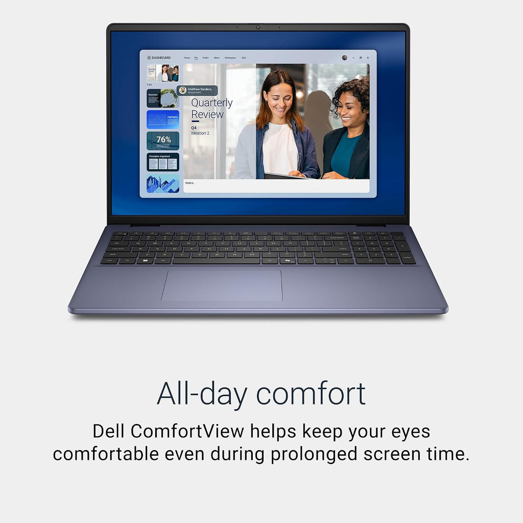 Dell 16 Laptop DC16256-16.0-inch 16:10 FHD+ Anti-Glare Non-Touch Display, AMD Ryzen 7 250, AMD Radeon Graphics, 16GB Memory, 1TB SSD, Backlit Keyboard with Fingerprint Reader, Windows 11 Home