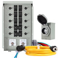 30 Amp Generator Transfer Switch Kit,10-Circuits, 7500W, Indoor&Outdoor, NEMA 3R, Include 10 Foot Cord and 30 Amps Inlet Box, Easy to Install,5 Years Warrnaty