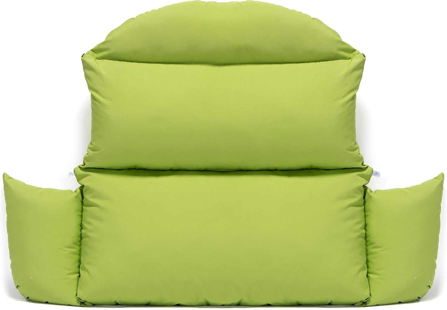 LeisureMod 2 Person Hanging Swing Chair Cushion - Light Green, Breathable Cotton, Weather-Resistant, Machine Washable, Zipper Cover